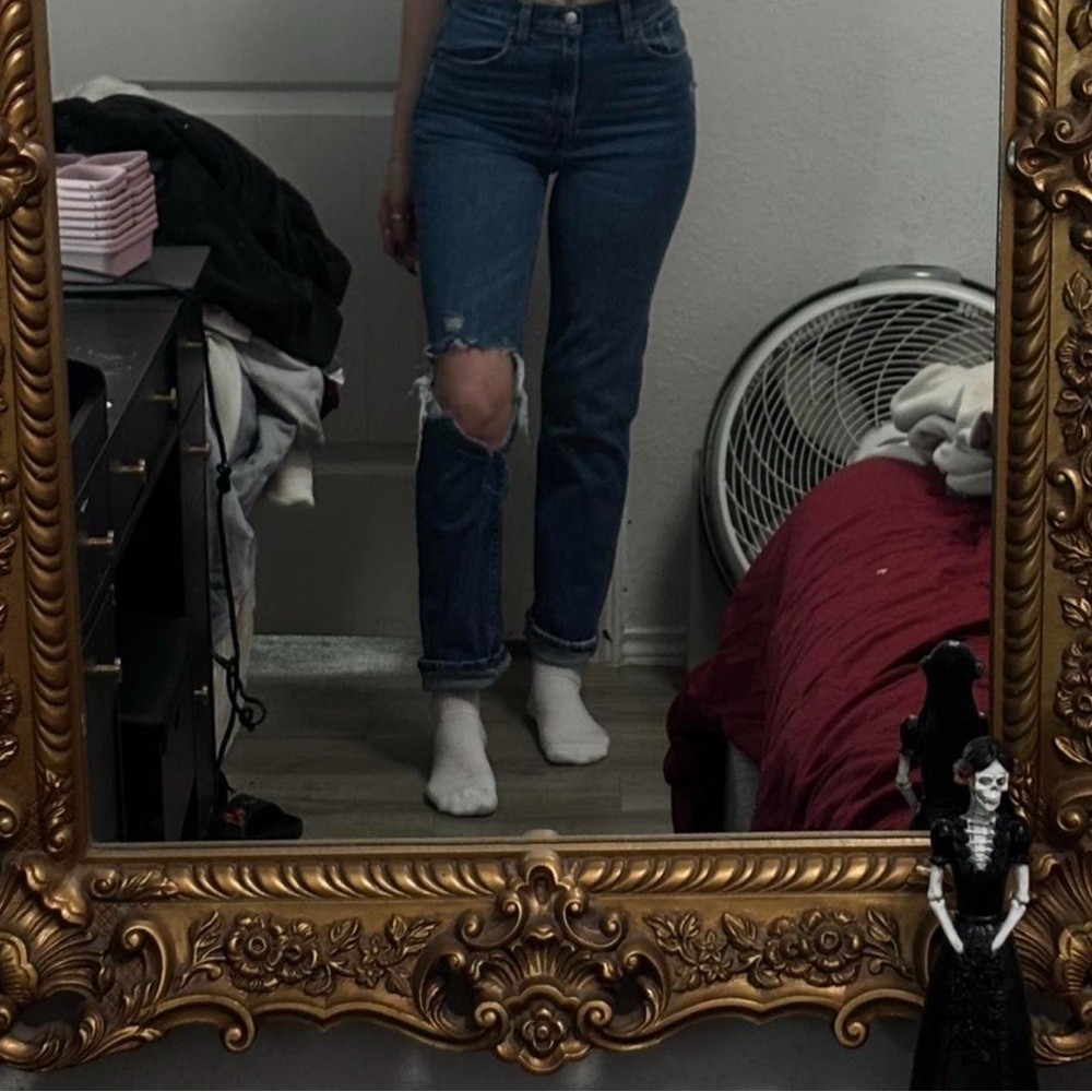 Stylish Ripped Blue Jeans